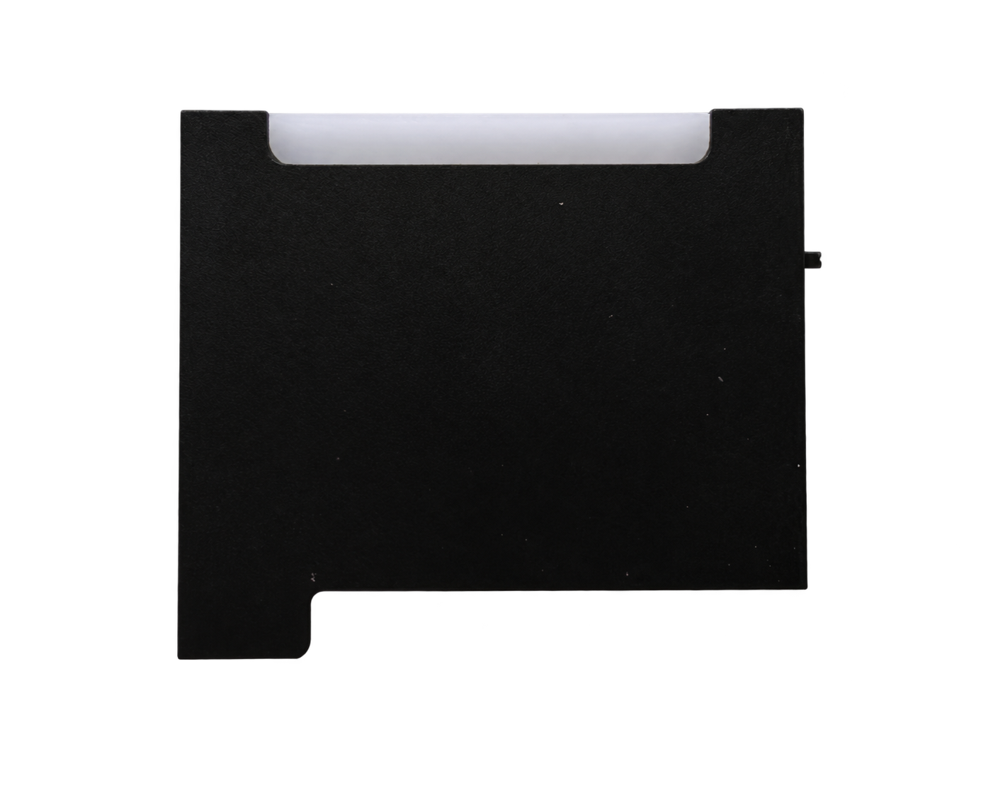 Black DMA card enclosure with translucent top inset